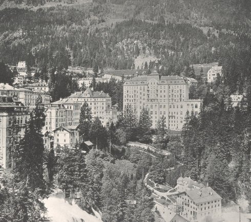 Historische Aufnahme von Bad Gastein in Schwarz - Weiss