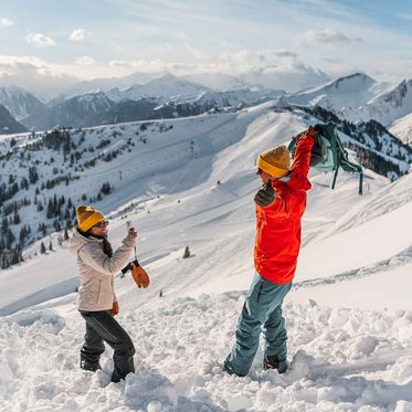 Zwei Tourengeher machen ein Foto
