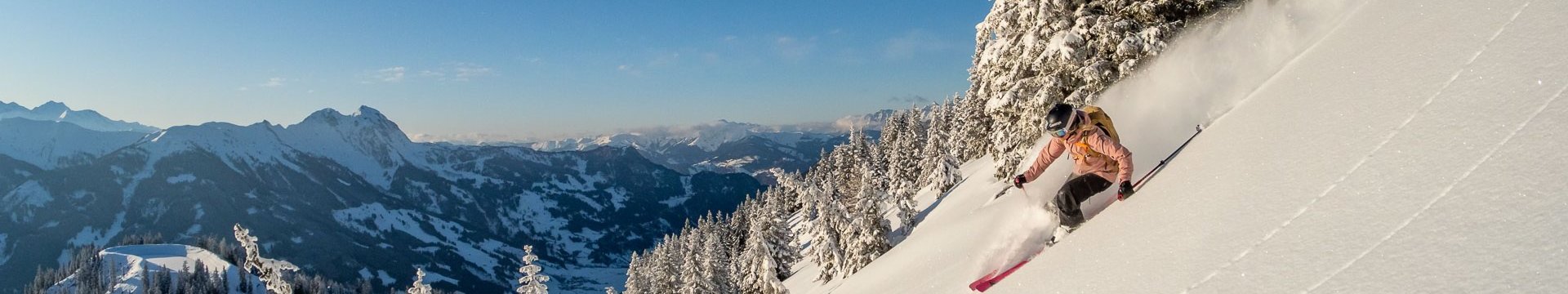 Freeride Skifahren abseits der Pisten der Skischaukel Dorfgastein-Großarltal